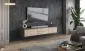 Szafka RTV FRIDA 2K2S 180cm antracyt/dąb olejowany do salonu I sklep meblowy MIRAT. styl LOFT