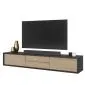 Szafka RTV FRIDA 2K2S 180cm antracyt/dąb olejowany do salonu I sklep meblowy MIRAT. styl LOFT