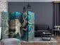 Parawan jednostronny Orient 225x172 cm 5-częściowy szary | MIRAT.