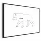 Plakat Wilk 30x21 cm z ramą czarną z marginesem | MIRAT.