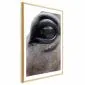Plakat Szczere oczy 21x30 cm z ramą złotą z marginesem | MIRAT.