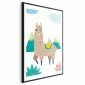Plakat Niezwykła lama 29,7x42 cm z ramą czarną z marginesem | MIRAT.