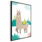 Plakat Niezwykła lama 40x60 cm z ramą czarną bez marginesu | MIRAT.