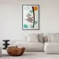 Plakat Wesoły leniwiec 40x60 cm z ramą czarną z marginesem | MIRAT.