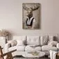 Plakat Łebski łoś 40x60 cm z ramą złotą bez marginesu | MIRAT.