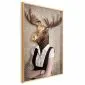 Plakat Łebski łoś 40x60 cm z ramą złotą bez marginesu | MIRAT.
