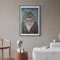 Plakat Pani kot 60x90 cm z ramą czarną z marginesem | MIRAT.