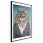 Plakat Pani kot 60x90 cm z ramą czarną z marginesem | MIRAT.