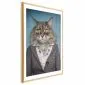 Plakat Pani kot 21x30 cm z ramą złotą z marginesem | MIRAT.