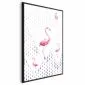 Plakat Rodzina flamingów 40x60 cm z ramą czarną bez marginesu | MIRAT.
