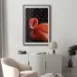 Plakat Flaming solo 29,7x42 cm z ramą czarną z marginesem | MIRAT.
