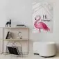 Plakat Hi flamingo 29,7x42 cm bez ramy bez marginesu | MIRAT.