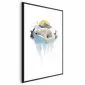 Plakat Niedźwiedź polarny 29,7x42 cm z ramą czarną z marginesem | MIRAT.