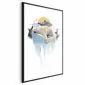 Plakat Niedźwiedź polarny 21x30 cm z ramą czarną bez marginesu | MIRAT.