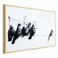 Plakat Ksenofobiczne gołębie 30x21 cm z ramą złotą bez marginesu | MIRAT.
