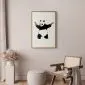 Plakat Panda with Guns 29,7x42 cm z ramą złotą bez marginesu | MIRAT.