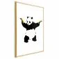 Plakat Panda with Guns 29,7x42 cm z ramą złotą bez marginesu | MIRAT.