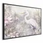 Plakat Czapla 60x40 cm z ramą czarną bez marginesu | MIRAT.