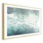 Plakat Ławica ryb 30x21 cm z ramą złotą z marginesem | MIRAT.