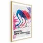 Plakat Kolorowa repetycja 60x90 cm z ramą złotą z marginesem | MIRAT.