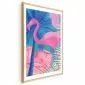 Plakat Abstrakcyjny Flaming 40x60 cm z ramą złotą z marginesem | MIRAT.