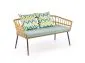 Sofa GARDENA rattanowa z poduszkami na metalowych nogach | MIRAT.  kolekcja GARDENA