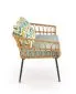 Sofa GARDENA rattanowa z poduszkami na metalowych nogach | MIRAT.  kolekcja GARDENA