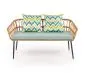 Sofa GARDENA rattanowa z poduszkami na metalowych nogach | MIRAT.  kolekcja GARDENA
