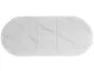 Owalny stół ceramiczny Gaston 140(180)x80 cm biały marmur | MIRAT styl LOFT