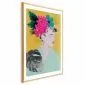 Plakat Kwiaty we włosach 21x30 cm z ramą złotą z marginesem | MIRAT.