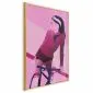 Plakat Kobieta na rowerze 21x30 cm z ramą złotą bez marginesu | MIRAT.