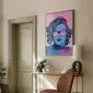 Plakat Norma Jeane 21x30 cm z ramą złotą bez marginesu | MIRAT.