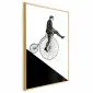 Plakat Cyklista 21x30 cm z ramą złotą bez marginesu | MIRAT.