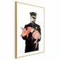 Plakat Policyjna świnia 60x90 cm z ramą złotą z marginesem | MIRAT.