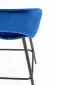 Hoker niski H96 granatowy tapicerowany aksamitem z oparciem | MIRAT. styl GLAMOUR, LOFT