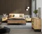 Łóżko HALLE 180x200 dąb wotan mat/czarne do sypialni I sklep meblowy MIRAT. styl LOFT, SKANDYNAWSKI kolekcja HALLE