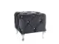 Pufa HESTIA K VELVET czarna tapicerowana aksamitem | MIRAT. w stylu GLAMOUR kolekcja