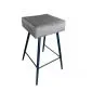Hoker OLIMP VELVET szary tapicerowany aksamitem do kuchni | MIRAT. w stylu GLAMOUR, LOFT kolekcja
