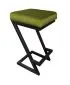 Hoker ZAZU BL VELVET oliwkowy na metalowej podstawie | MIRAT. w stylu LOFT kolekcja