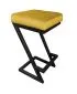 Hoker ZAZU VELVET musztardowy/curry tapicerowany aksamitem | MIRAT. w stylu LOFT kolekcja
