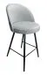 Hoker TANEW VELVET jasno szary na czarnych metalowych nogach | MIRAT. w stylu GLAMOUR, LOFT kolekcja