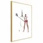 Plakat Francuska golfistka 40x60 cm z ramą złotą z marginesem | MIRAT.