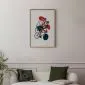 Plakat Wyścig kolarski 29,7x42 cm z ramą złotą z marginesem | MIRAT.