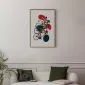 Plakat Wyścig kolarski 40x60 cm z ramą złotą bez marginesu | MIRAT.