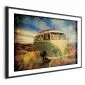 Plakat Retro bus 42x29,7 cm z ramą czarną z marginesem | MIRAT.