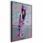 Plakat Szop na rowerze 60x90 cm z ramą czarną bez marginesu | MIRAT.