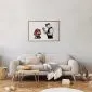 Plakat Banksy: Grzybiarz 90x60 cm z ramą złotą z marginesem | MIRAT.