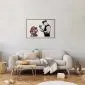 Plakat Banksy: Grzybiarz 42x29,7 cm z ramą złotą bez marginesu | MIRAT.
