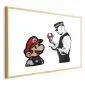 Plakat Banksy: Grzybiarz 90x60 cm z ramą złotą z marginesem | MIRAT.