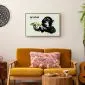 Plakat Banksy: Małpa 90x60 cm z ramą złotą bez marginesu | MIRAT.